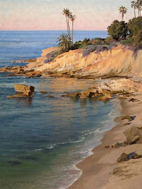 Jay Moore Laguna Beach 24x18 Fall Canvas Painting Sea Painting Oil