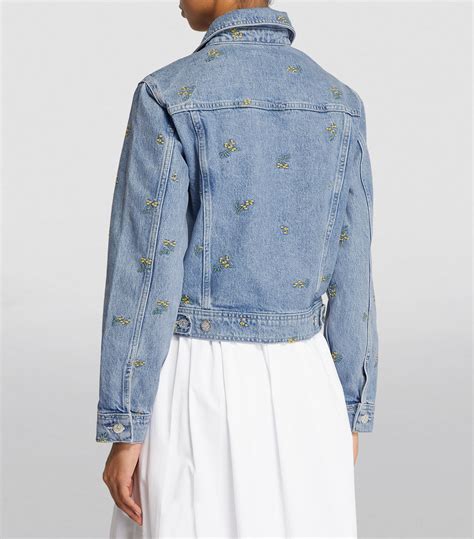 Claudie Pierlot Floral Embroidered Denim Jacket Harrods Ca