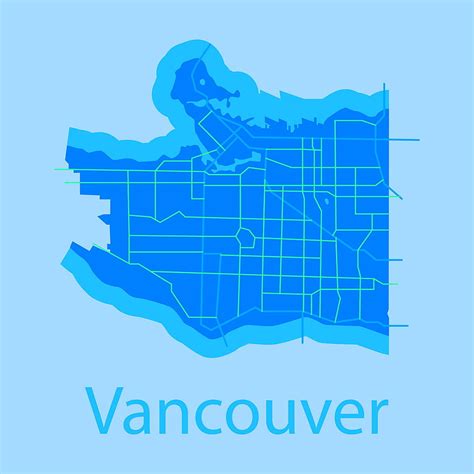 Free Download Vancouver City Plan Detailed Flat Map Vector Eps Ai