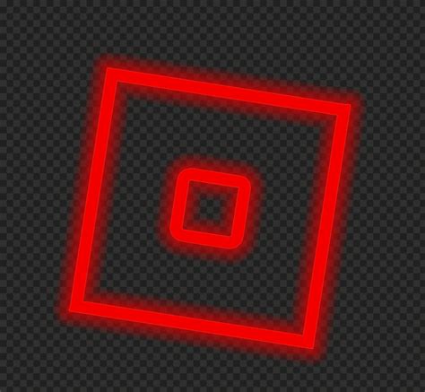 Hd Neon Roblox Red Square Symbol Sign Icon Logo Png Roblox Squared