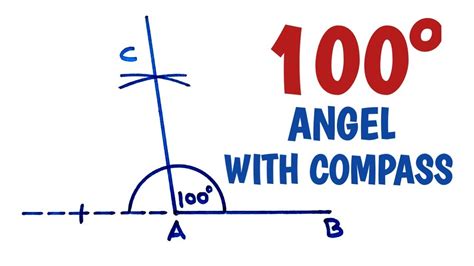 How To Draw 100 Degree Angle Using Pencil Compass Second Method