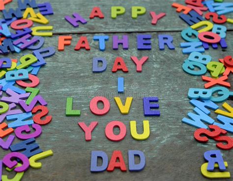 Love You Dad Happy Father Day Stock Photo Image Of Close Color