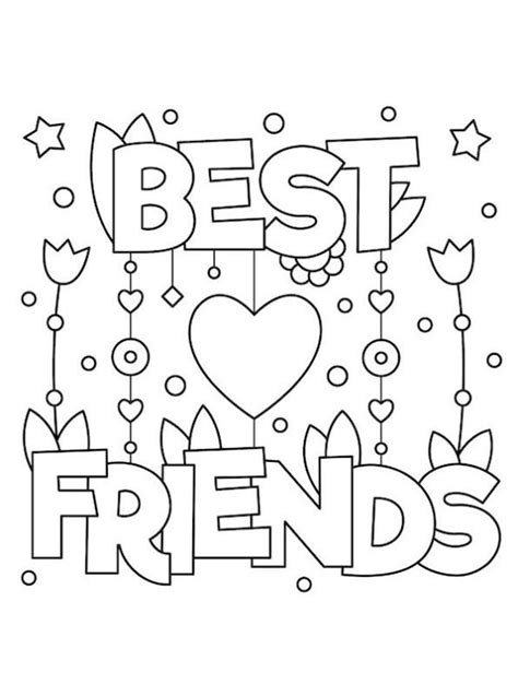 Best Friends Bff Tekening Best Friend Coloring Pages To Download And