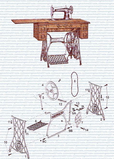 diagram of a singer treadle machine sewing machine drawing singer sewing machine vintage