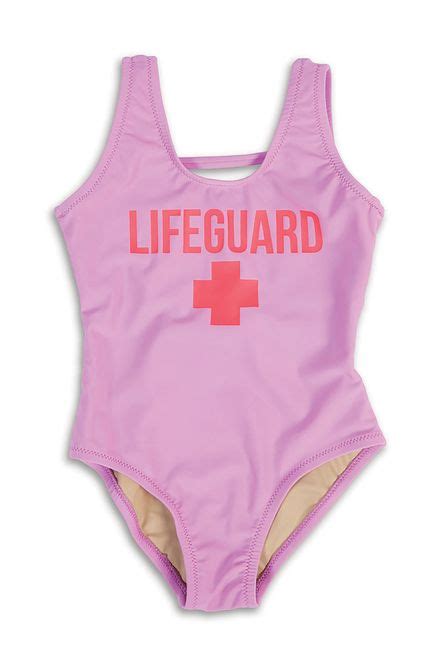 Lifeguard On Duty Scoop Swimsuit Toddler Swimsuit Girl One Piece