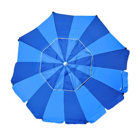 8 Ft Platinum Heavy Duty Beach Umbrella With Reinforced Fiberglass Ribs