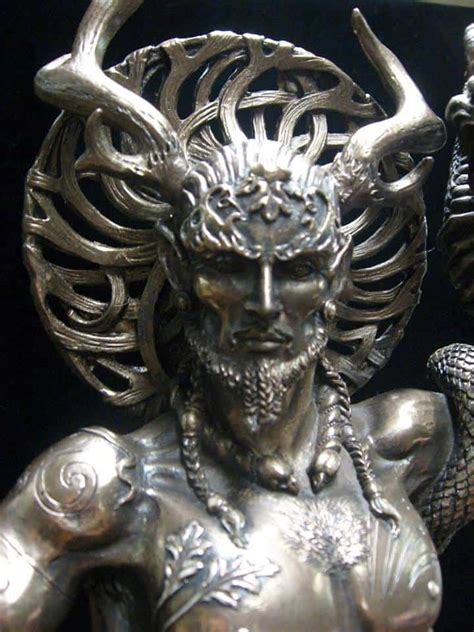 Celtic Horned God Cernunnos Statue Cold Cast Bronze Large Size 18 ⋆