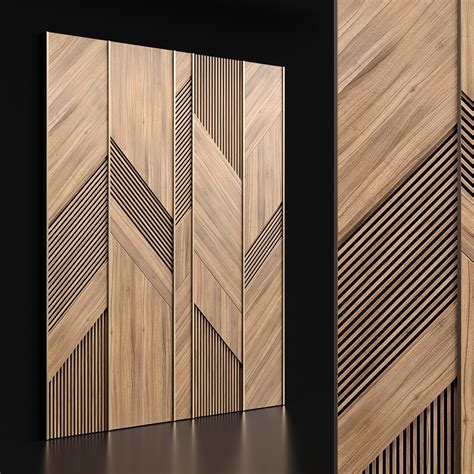Wooden Panels With Planks 3d Model Cgtrader