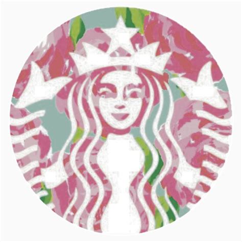 Pink Starbucks Logo Stickers Redbubble