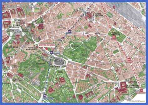 Rome Map Tourist Attractions