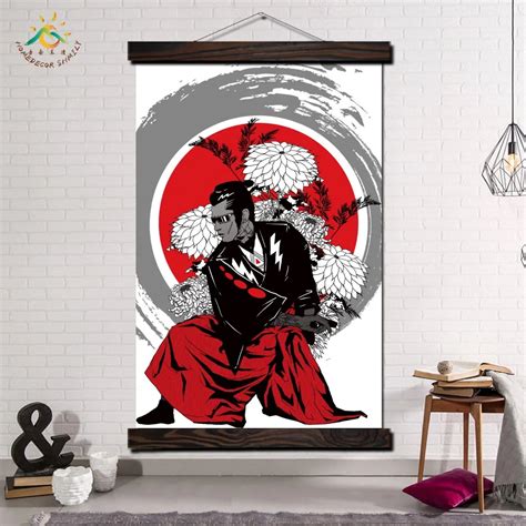 Japanese Samurai Modern Wall Art Print Pop Art Picture And Poster