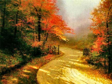 Autumn Lane By Thomas Kinkade Our First Kinkade 이미지 포함