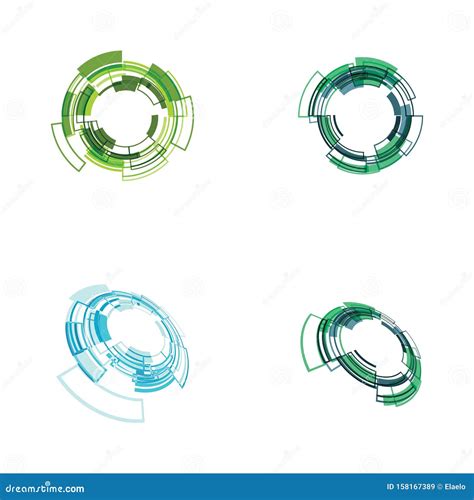 Circle Techno Vector Icon Design Stock Vector Illustration Of