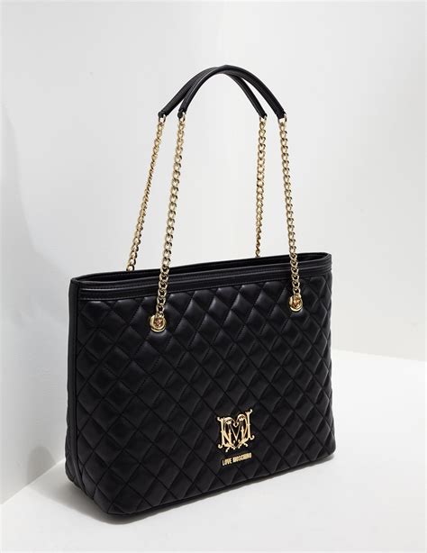 Love Moschino Quilted Shopper Bag Black Lyst