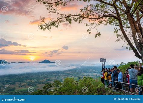 Beautiful Dramatic Sunset In The Mountains Landscape Lot Of Fog Phu