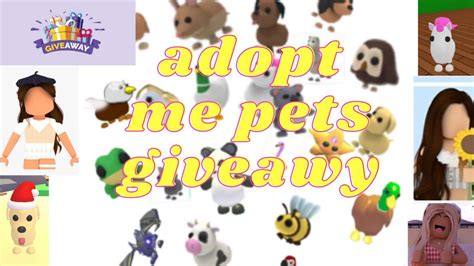 Adopt Me Pets Giveaway Must Watch Youtube