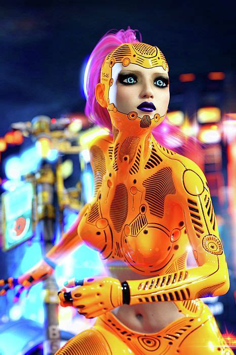 Android Wall Art Fine Art America Android Robot Cyberpunk Girl