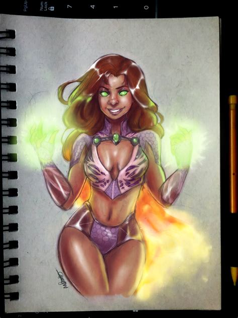 when i saw starfire s new trailer for injustice 2 i had to draw her new look this was the