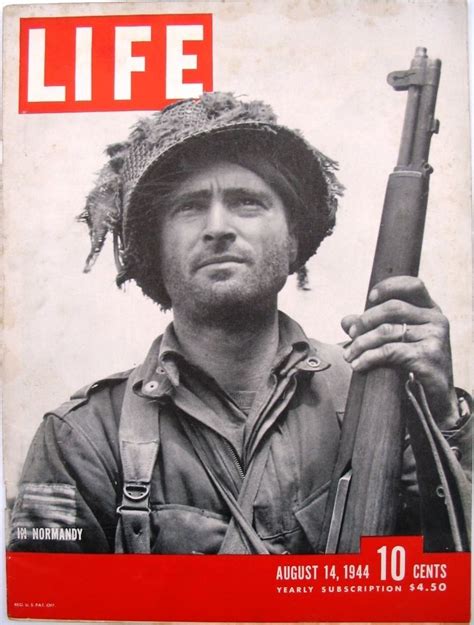 A Soldier In Normandy 1944 Life Cover Life Magazine World War Two