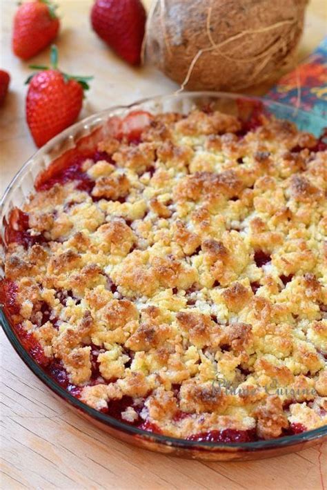 Crumble Aux Fraises Et Coco Une Plume Dans La Cuisine Recette