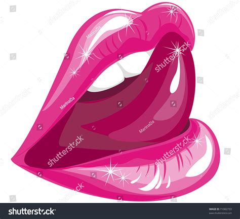 Sexy Lips Mouth Tongue Vector Illustration Stock Vector 71082733 Shutterstock