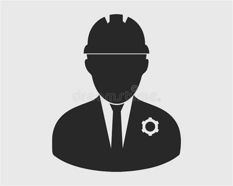 Male Engineer Icon With Circle Shape Stock Vector Illustration Of