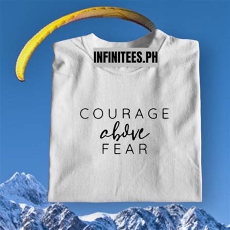 Courage Above Fear Oversized Minimalist Aesthetic Statement Shirt