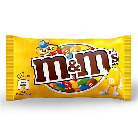 M And Ms Penaut Single Chocolate 45g Approved Food