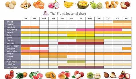 thai fruit season chart