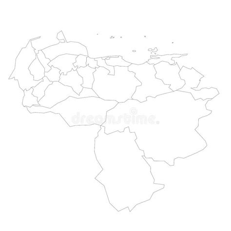 Venezuela Political Map Of Administrative Divisions Stock Illustration