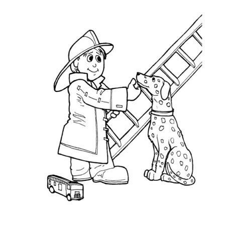 Marshall and chase are running somewhere. Fireman Coloring Page | Dog coloring page, Truck coloring ...