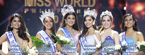 The Intersections And Beyond Miss World Philippines 2018 Full List Of
