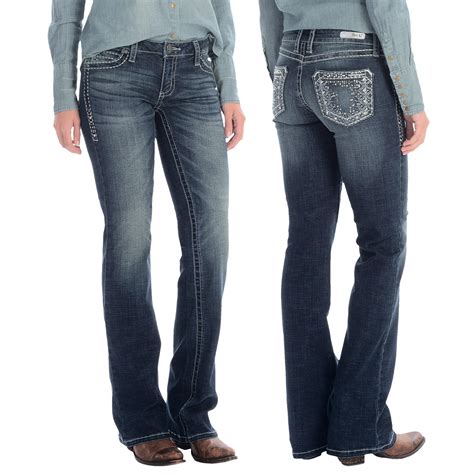 Wrangler Rock 47 Ultra Low Rise Jeans For Women In Blue Lyst