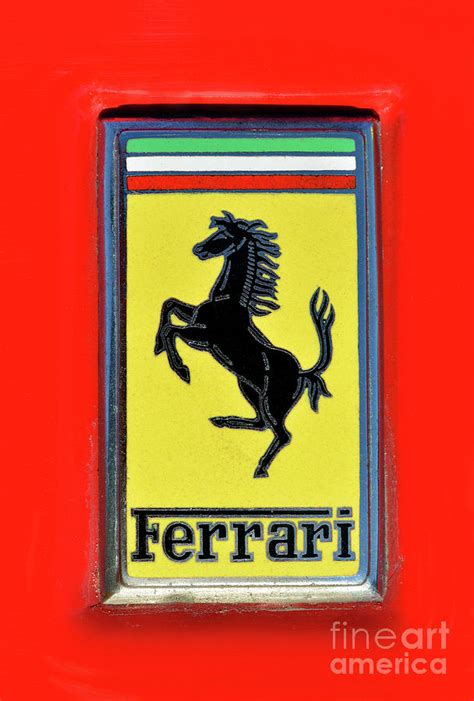 Ferrari Badge Photograph By George Atsametakis Fine Art America