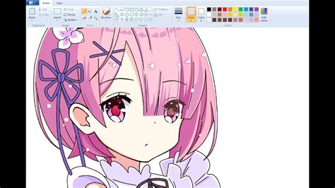 Anime is a style of animation/drawing originating from japan. SpeedPaint 】 Draw Anime Girl on MS Paint - Ram - YouTube