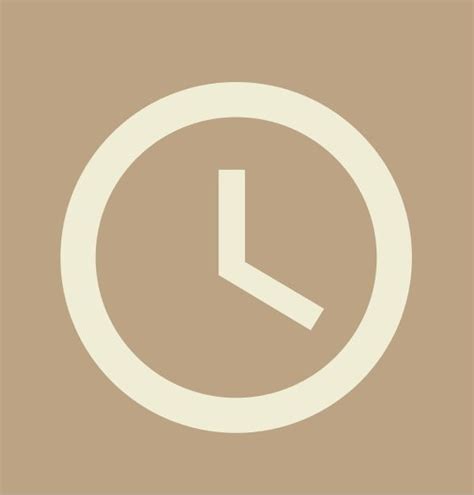 Clock Icon Beige Hintergrund Iphone Apple Hintergrund Iphone Logo