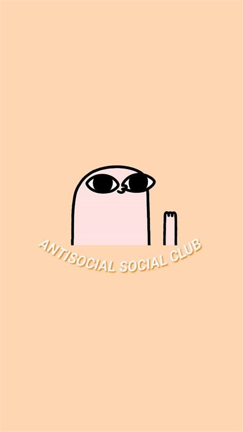 Antisocial Social Club Aesthetic Pastel Wallpaper With