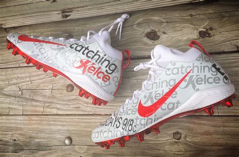 Travis Kelces Catching Kelce Custom Nike Football Cleats