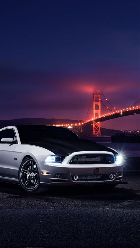 640x1136 Ford Mustang Golden Gate Bridge Iphone 55c5sse Ipod Touch