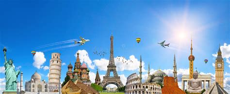 Famous Landmarks Of The World Stock Illustration - Illustration of