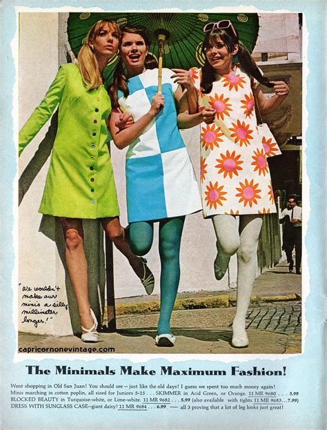 1968 Teen Magazinealdens Catalog Fashion Spread 6 Retro Fashion