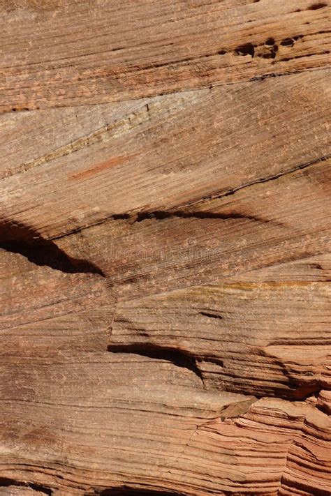 Detail Cross Current Layers Of Red Sandstone Stock Image Image Of