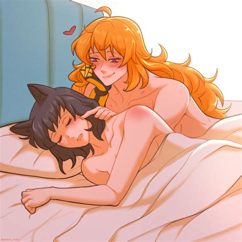 Rule 34 2girls After Sex Ahoge Black Hair Blake Belladonna Blanket