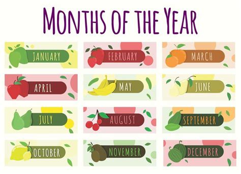 Free Printable Months Of The Year Labels Ant Crafts Daycare Forms