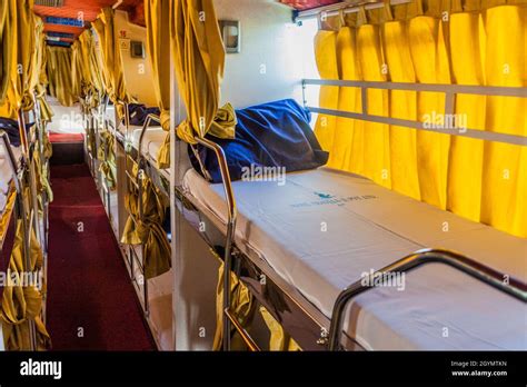 Interior Of A Sleeper Bus In India Hi Res Stock Photography And Images