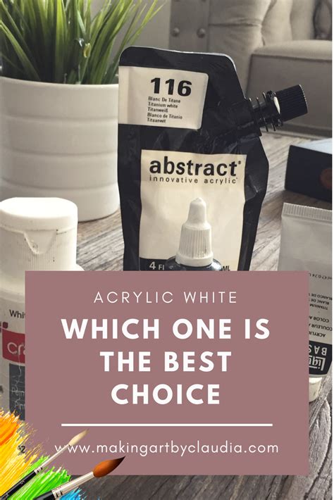 Today we are going to touch the base and talk about acrylic painting supplies for beginners. Acrylic White - Which one is the best choice - | White ...