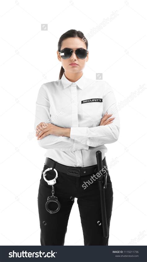 Female Security Guard Uniform On White Stock Photo Edit Now 1119211736