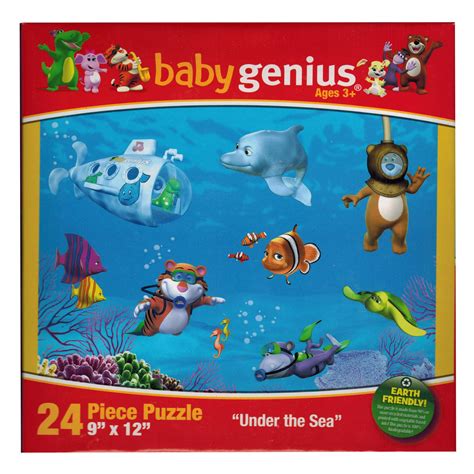 Baby Genius Under The Sea 24 Piece Kids Animal Fun Puzzle 9 X 12