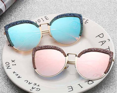 Luxury Bling Rhinestones Cat Eyes Diamante Sunglasses