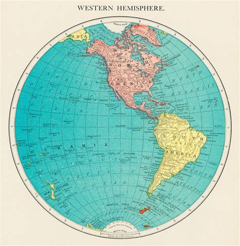 Map Of The Western Hemisphere Free Public Domain Illustration 428189